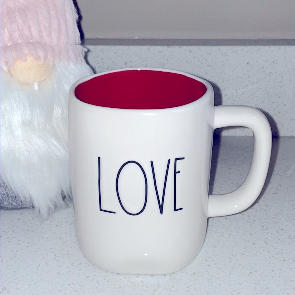 ♥️ RAE DUNN LOVE RED INTERIOR MODERN FARMHOUSE COFFEE TEA MUG - Picture 3 of 3